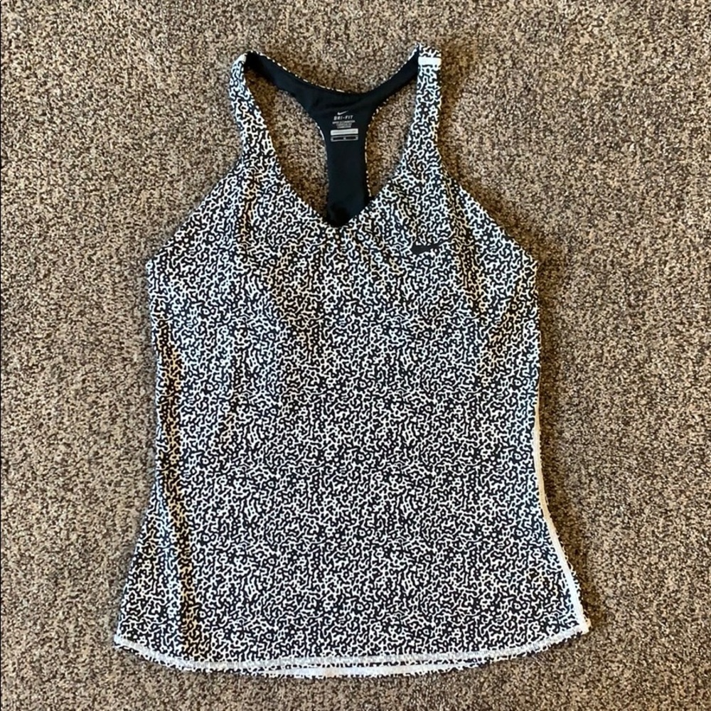 Abstract Print Nike Workout Top